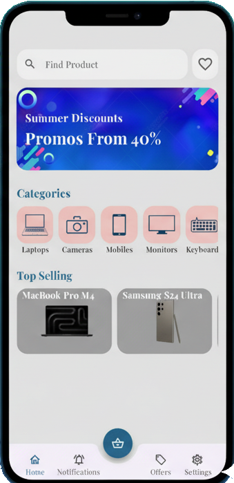 E-commerce Mobile App Screen 1